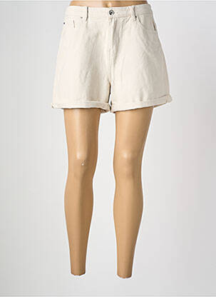 Short tissage denim taille normale beige ONLY femme