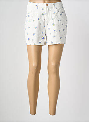 Short fermeture zippée sous rabat boutonné taille normale beige ONLY femme