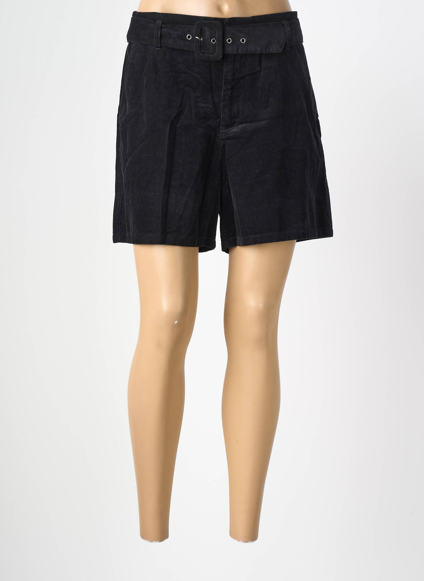 Short fermeture zippée sous rabat avec crochet taille normale noir ONLY femme