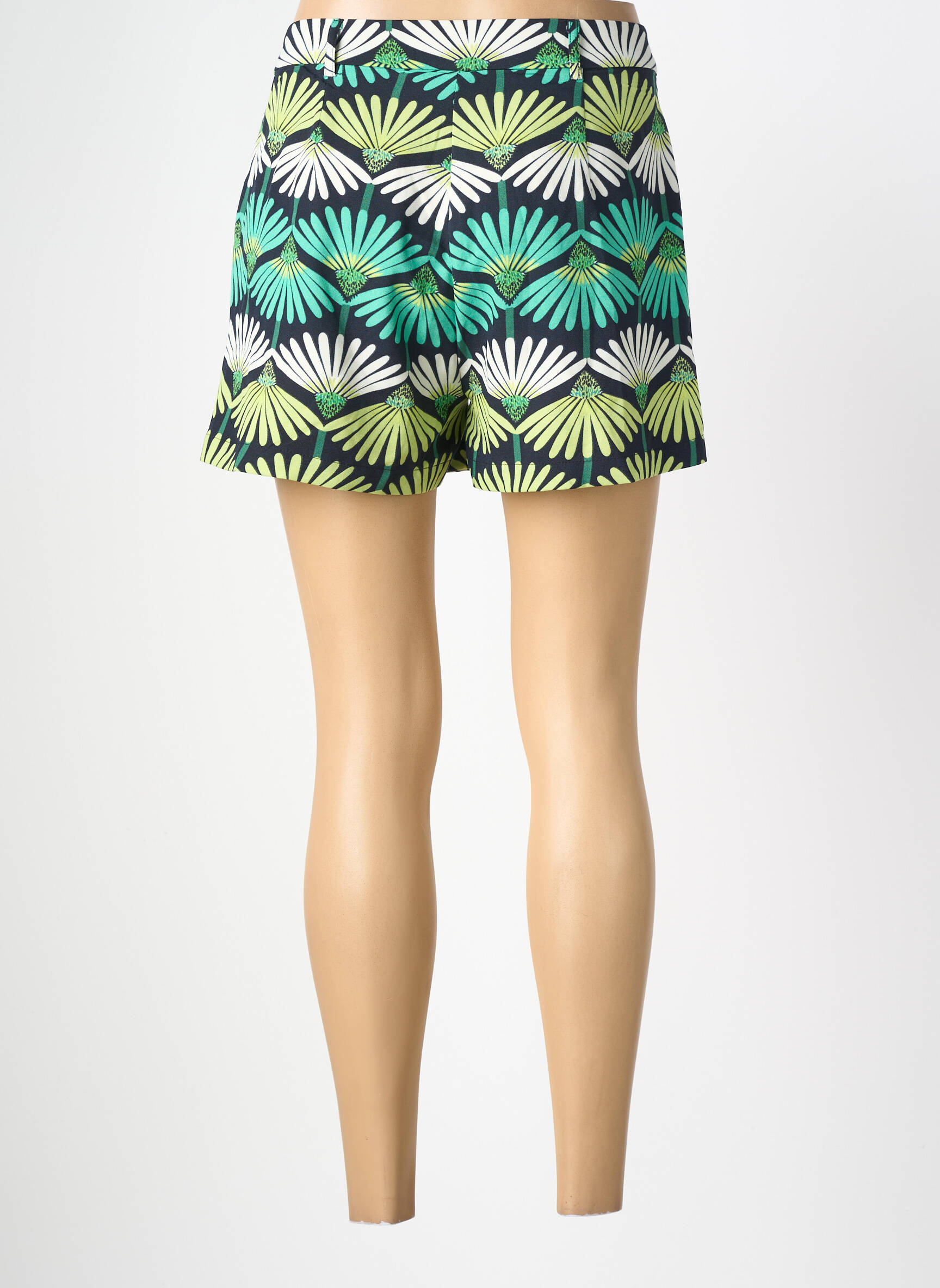 Short fermeture zippée sous rabat avec crochet taille normale vert MOLLY BRACKEN femme
