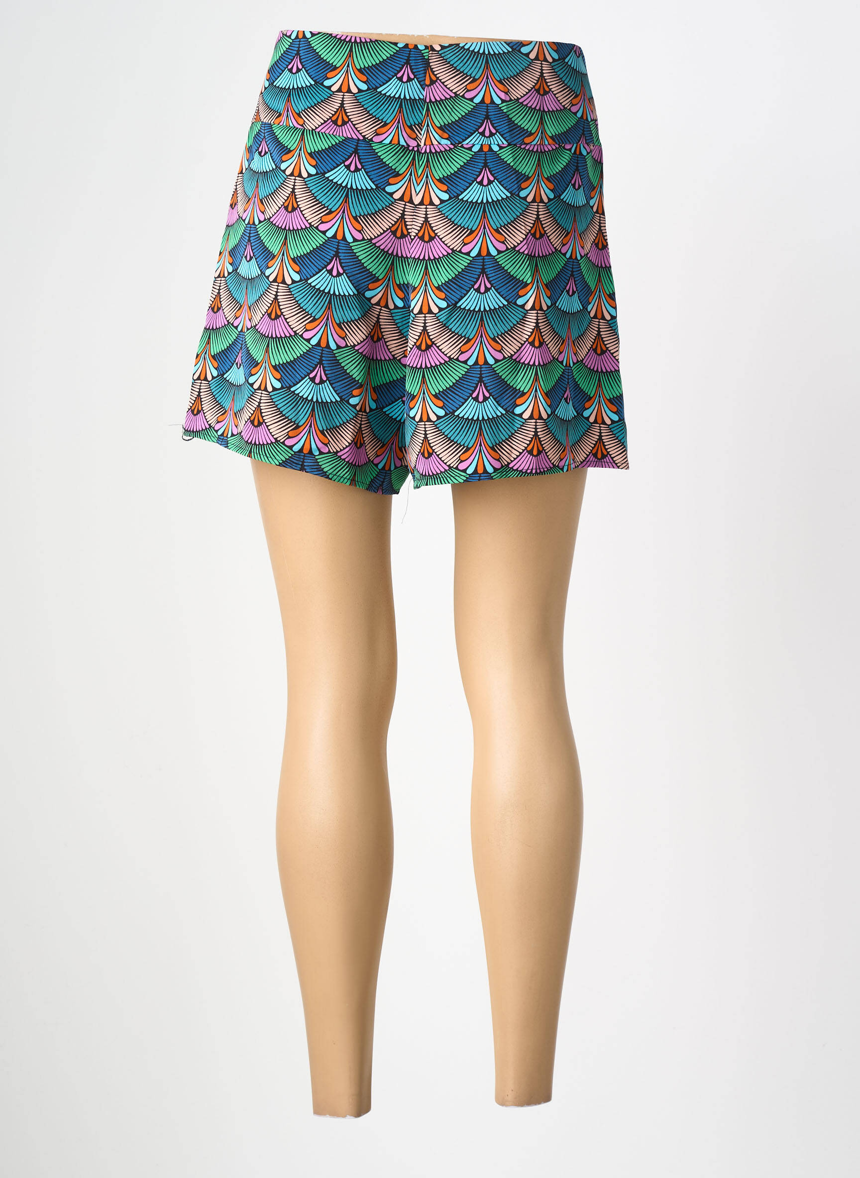 Short taille à pinces taille haute bleu MOLLY BRACKEN femme