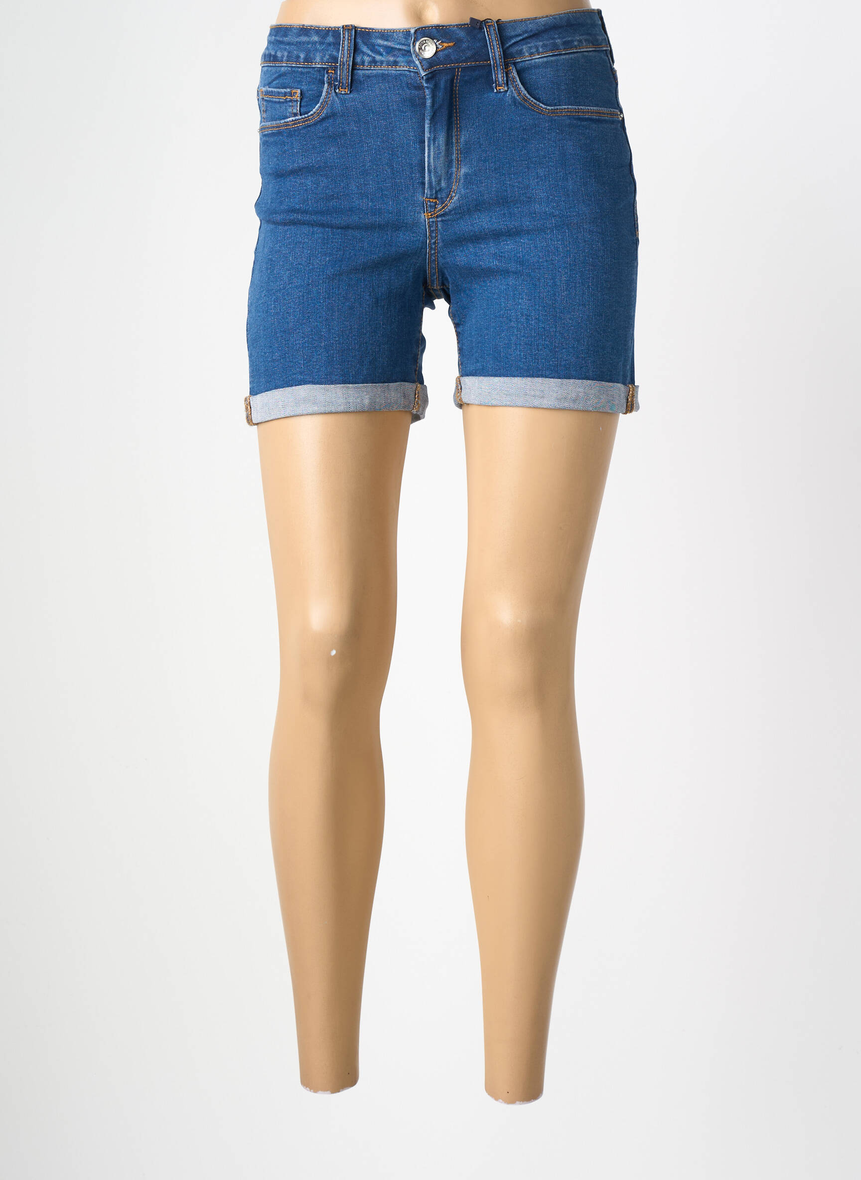 Short tissage denim taille normale bleu fonce TIFFOSI femme