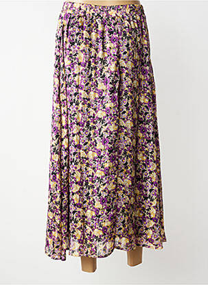 Jupe longue imprimé fantaisie violet KAFFE femme