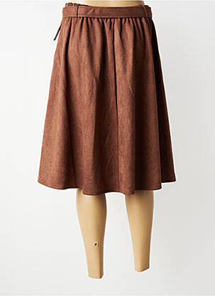 Jupe mi-longue taille normale marron MOLLY BRACKEN femme