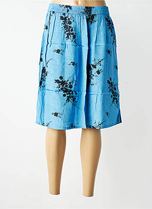 Jupe mi-longue taille normale bleu KAFFE femme