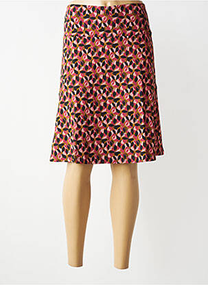 Jupe mi-longue stretch rose ZILCH femme