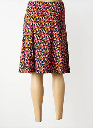 Jupe mi-longue stretch rose ZILCH femme