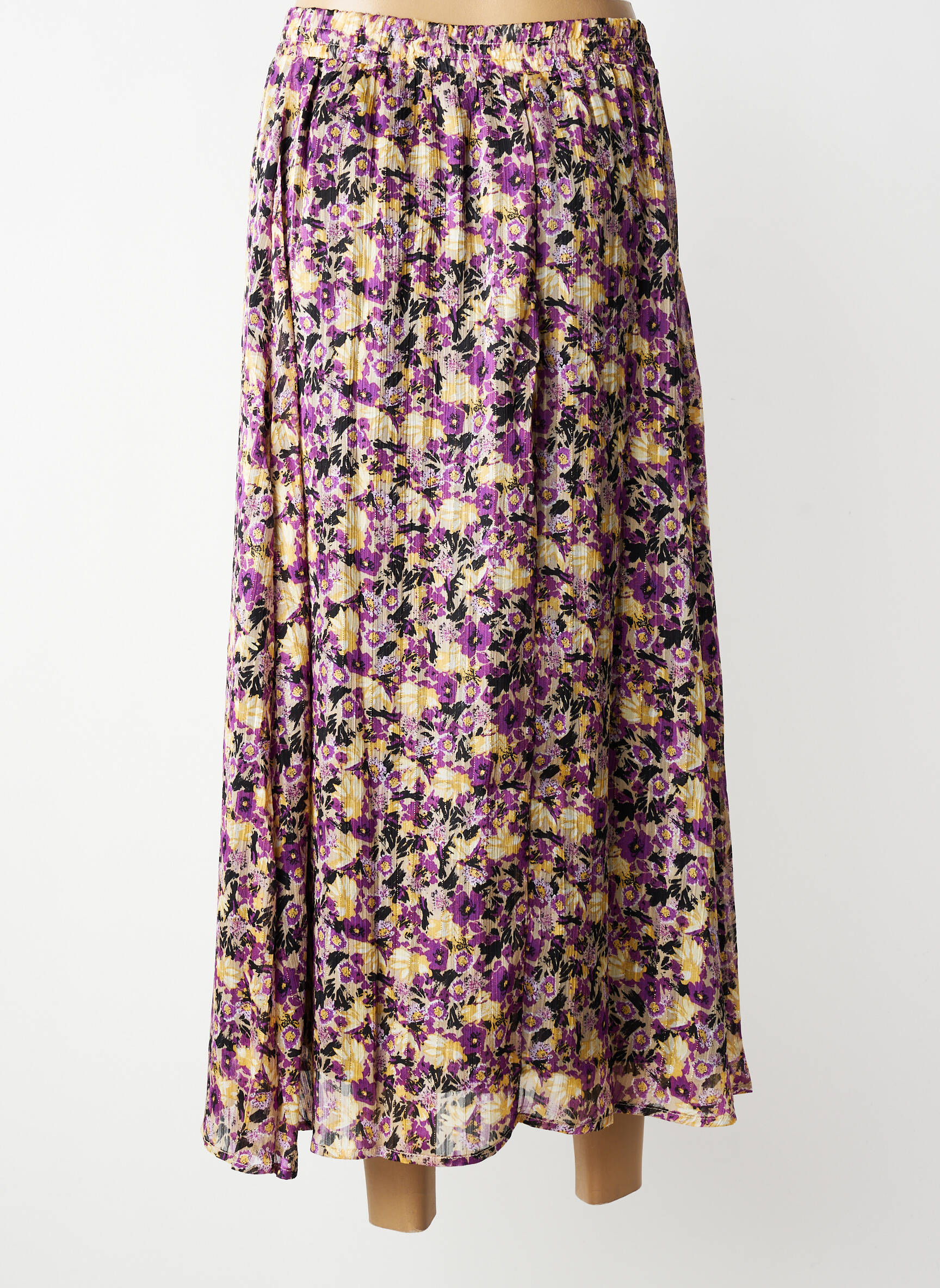 Jupe longue coupe fluide violet KAFFE femme