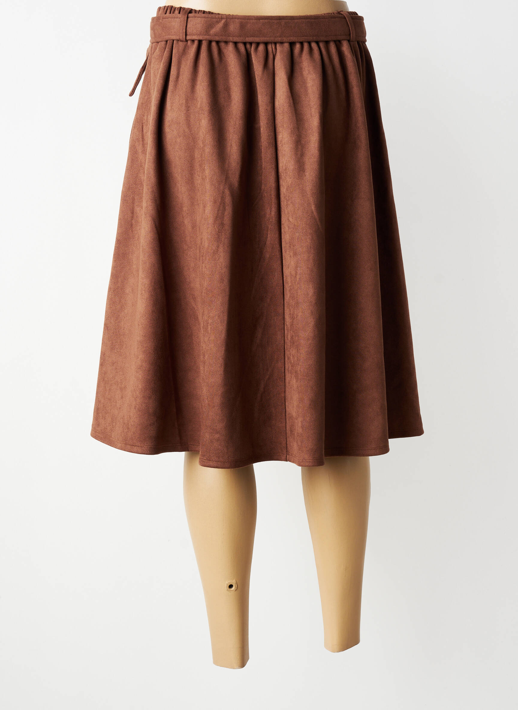 Jupe mi-longue taille normale marron MOLLY BRACKEN femme