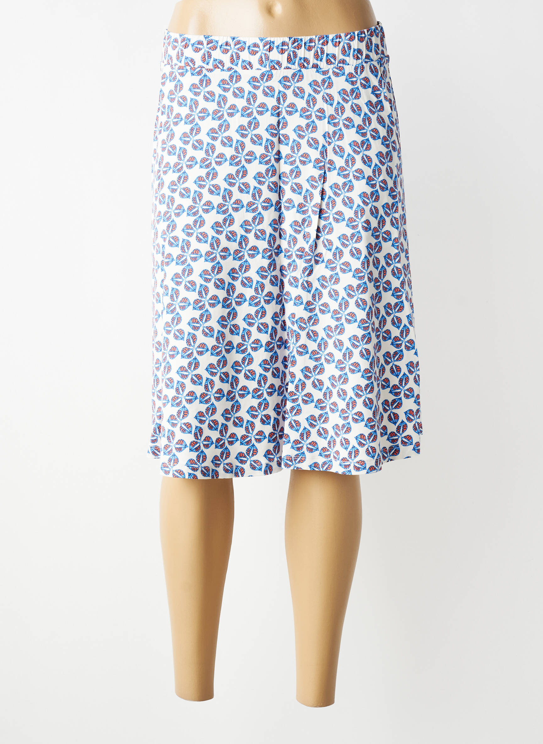 Jupe mi-longue taille normale bleu ZILCH femme