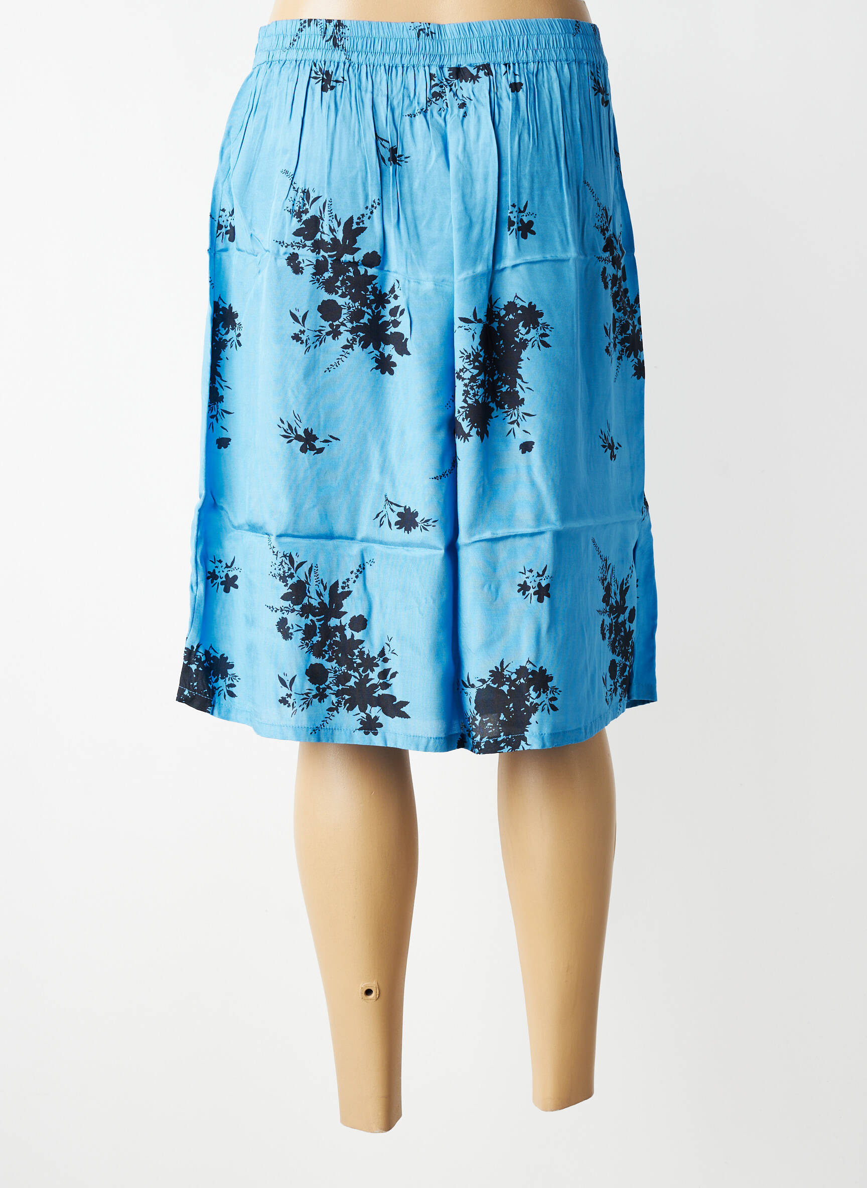 Jupe mi-longue taille normale bleu KAFFE femme