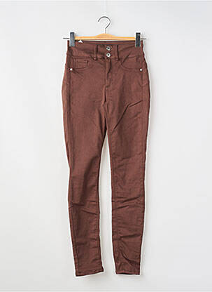 Pantalon slim tissage popeline taille normale marron ONE SIZE FILTS ALL femme