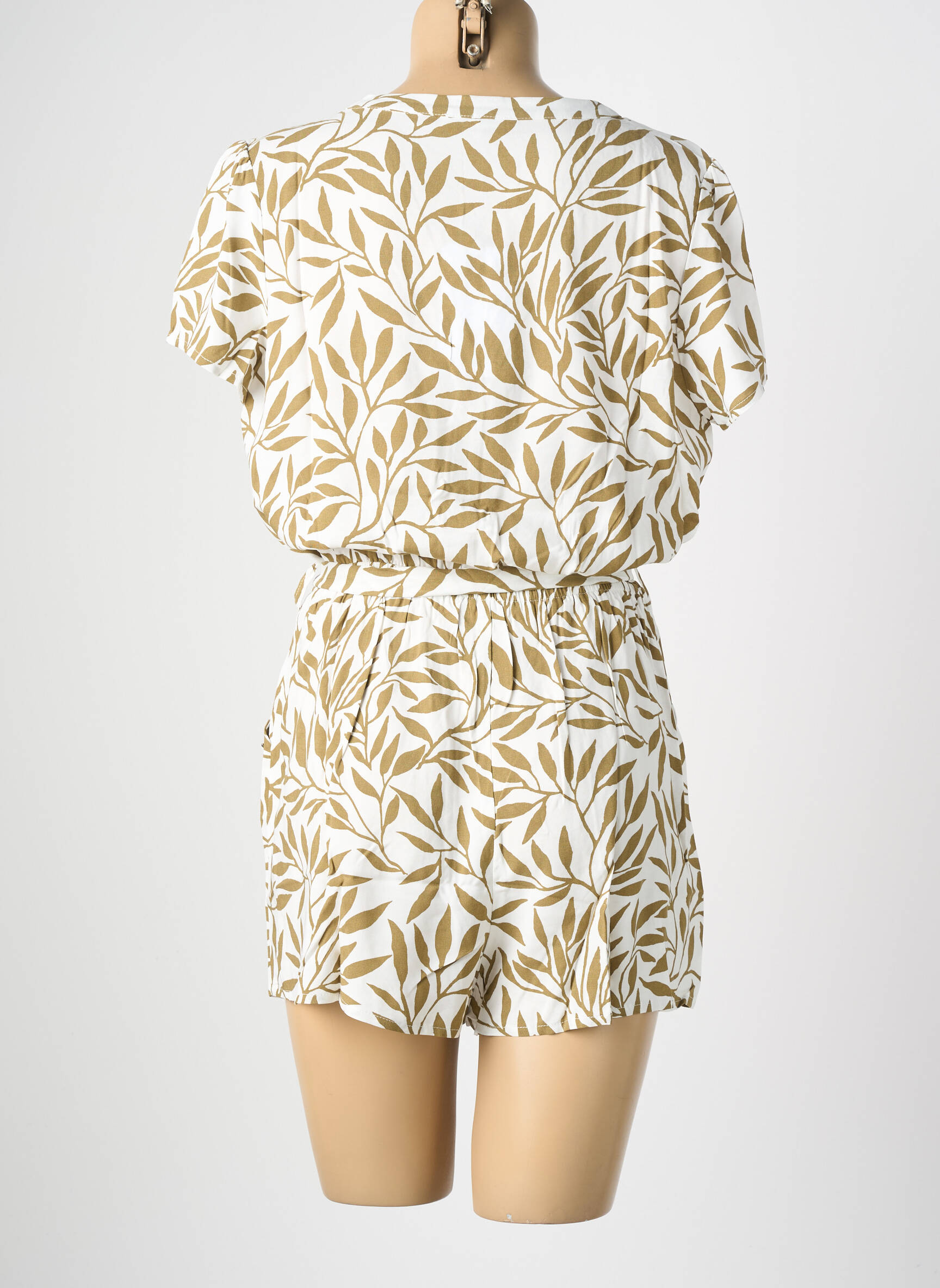 Combishort fermeture boutonnée sur le devant manches courtes vert LPB LES PETITES BOMBES  femme