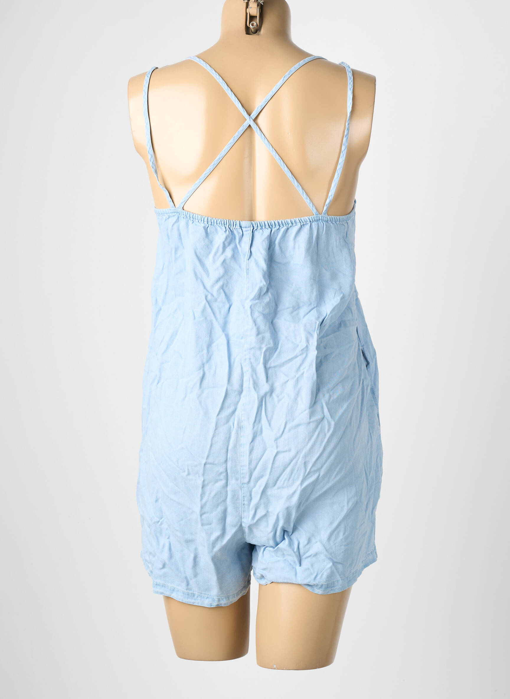 Combishort fines bretelles fines bretelles bleu TIFFOSI femme
