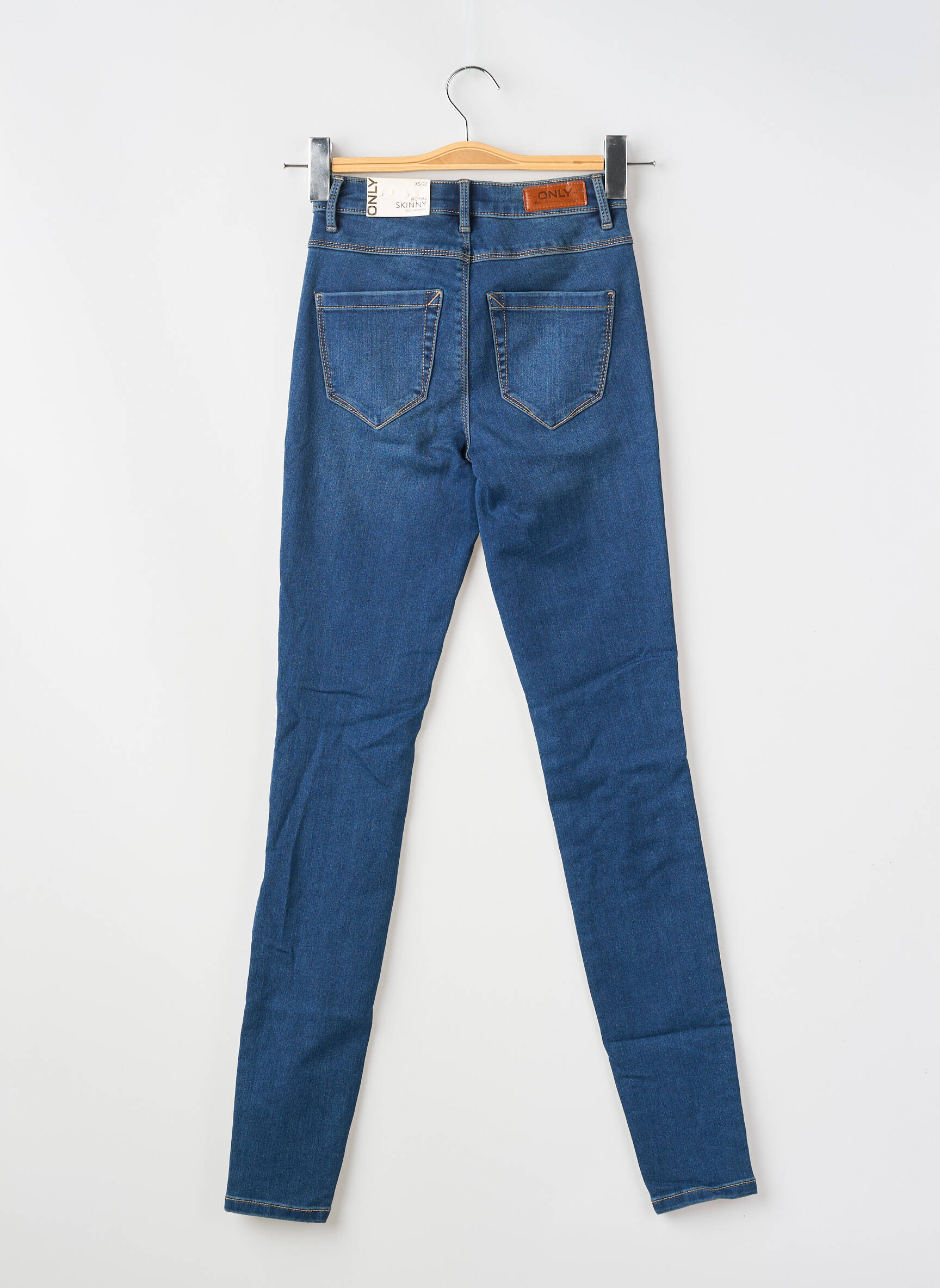 Jeans coupe slim stretch taille normale bleu ONLY femme