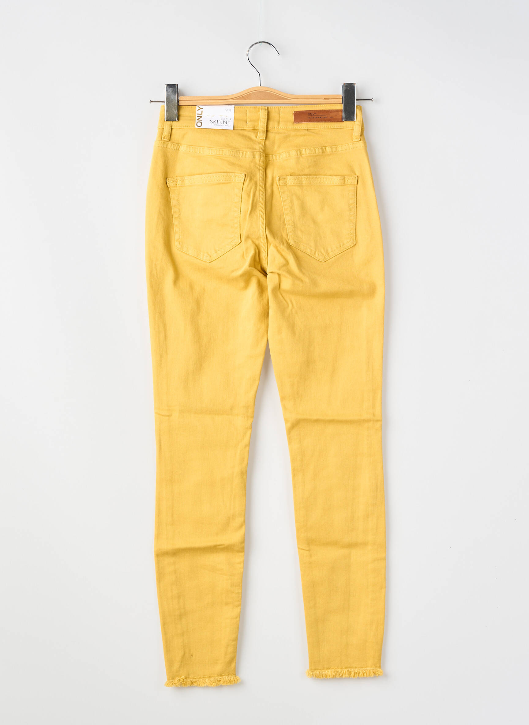 Jeans coupe slim stretch taille normale jaune ONLY femme