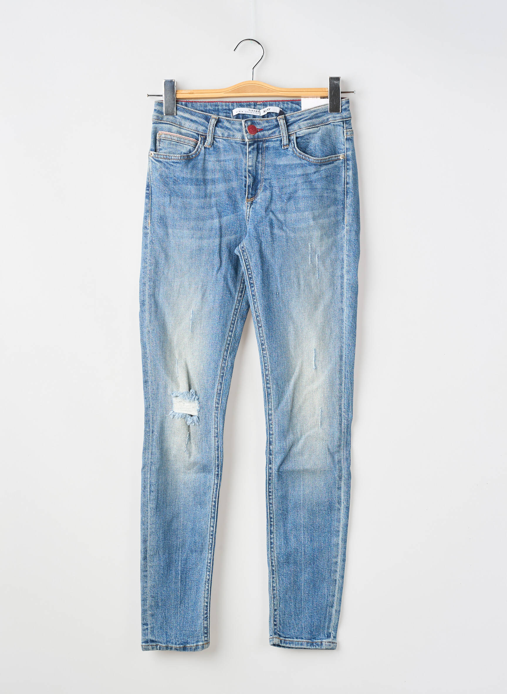Jeans coupe slim taille normale taille normale bleu TIFFOSI femme