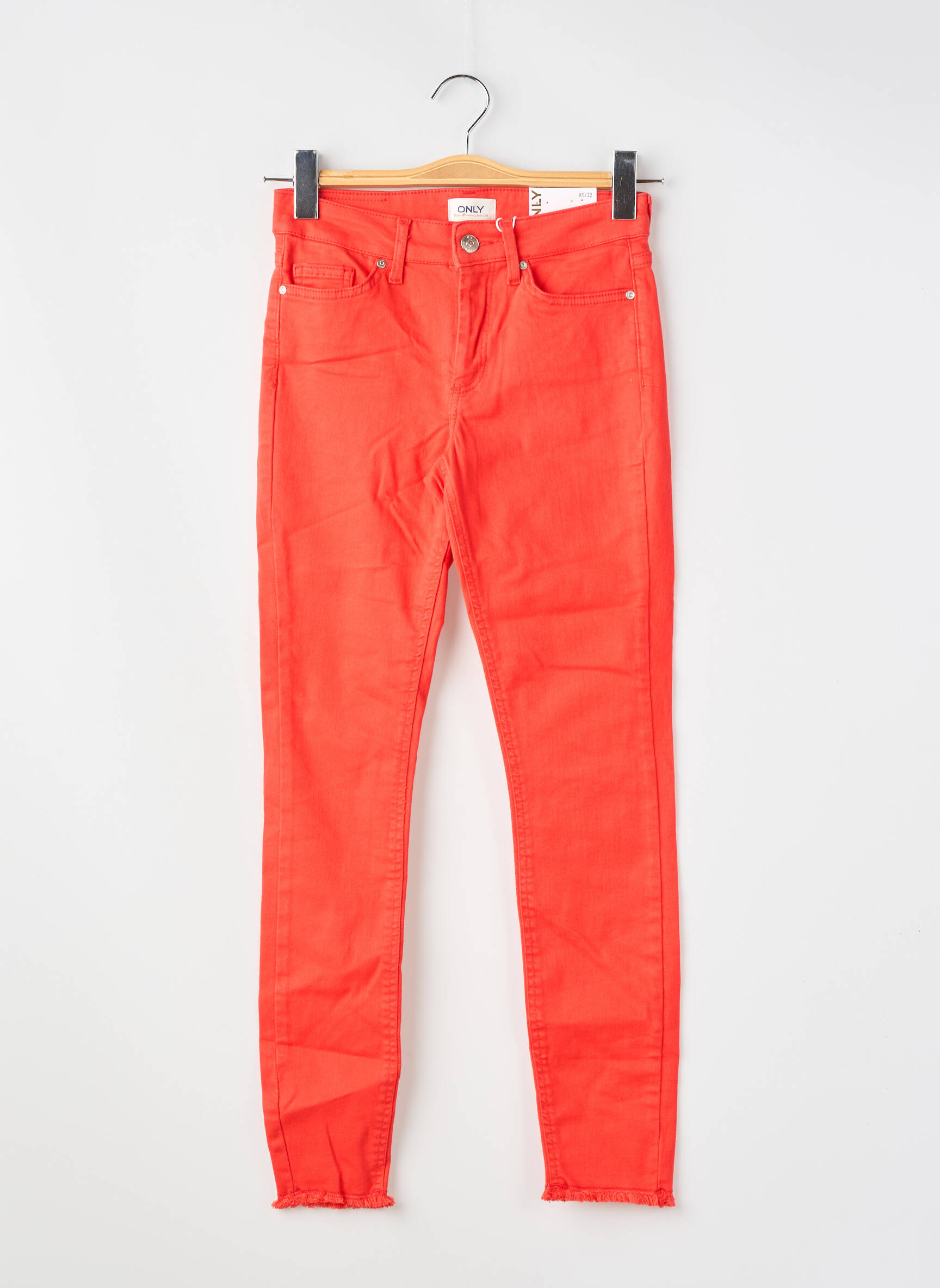 Jeans skinny taille normale taille normale orange ONLY femme