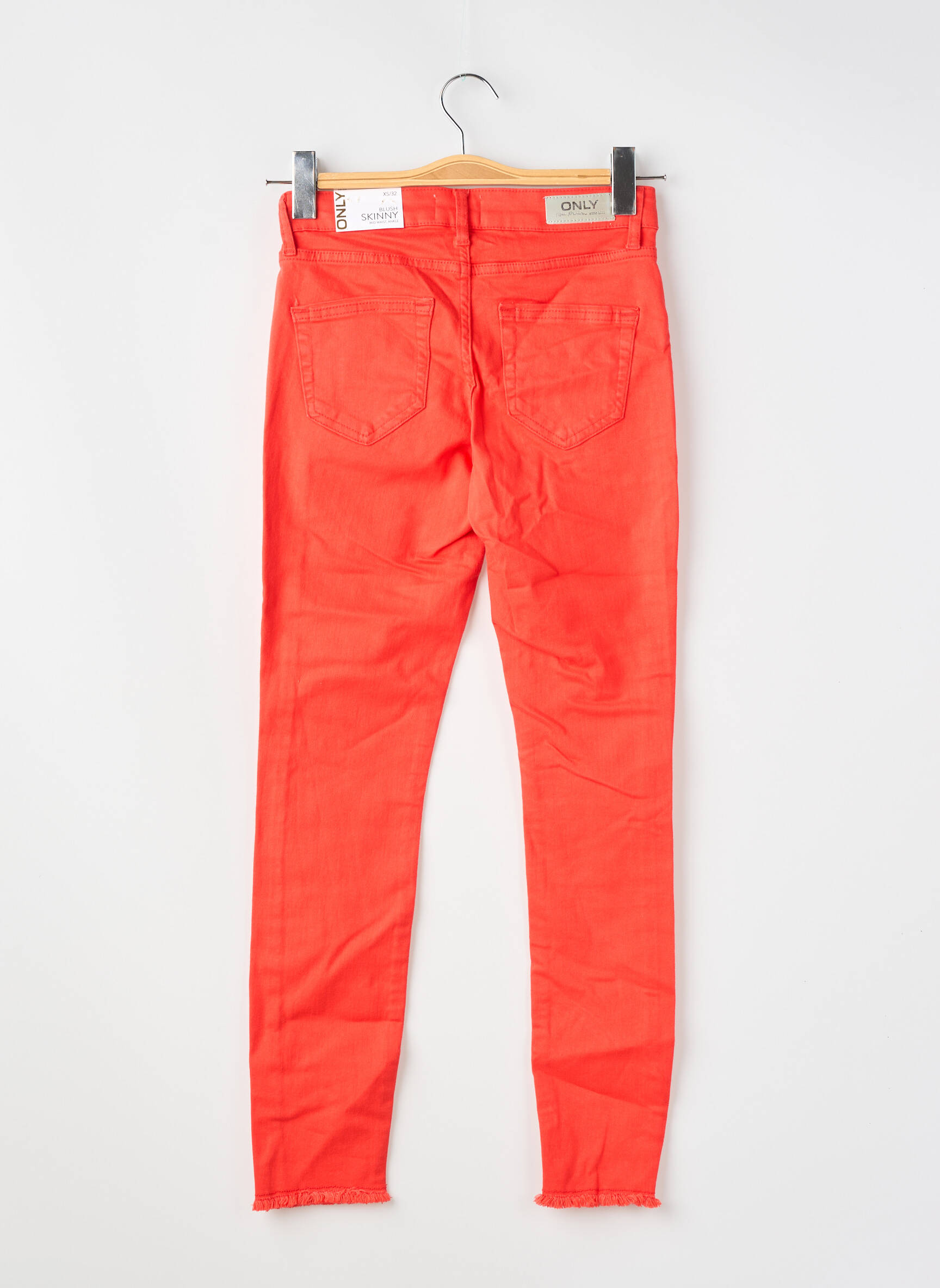 Jeans skinny taille normale taille normale orange ONLY femme