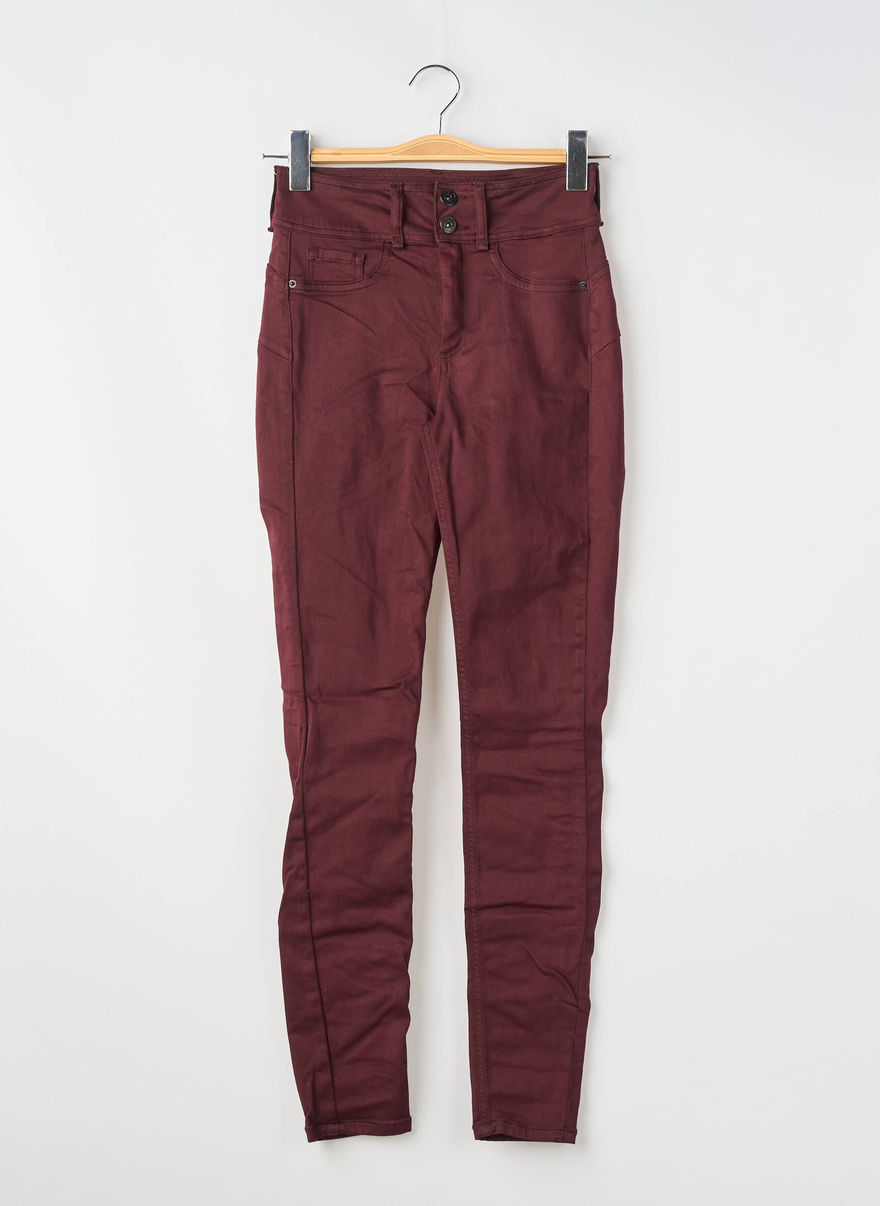 Pantalon slim tissage popeline taille normale violet ONE SIZE FILTS ALL femme