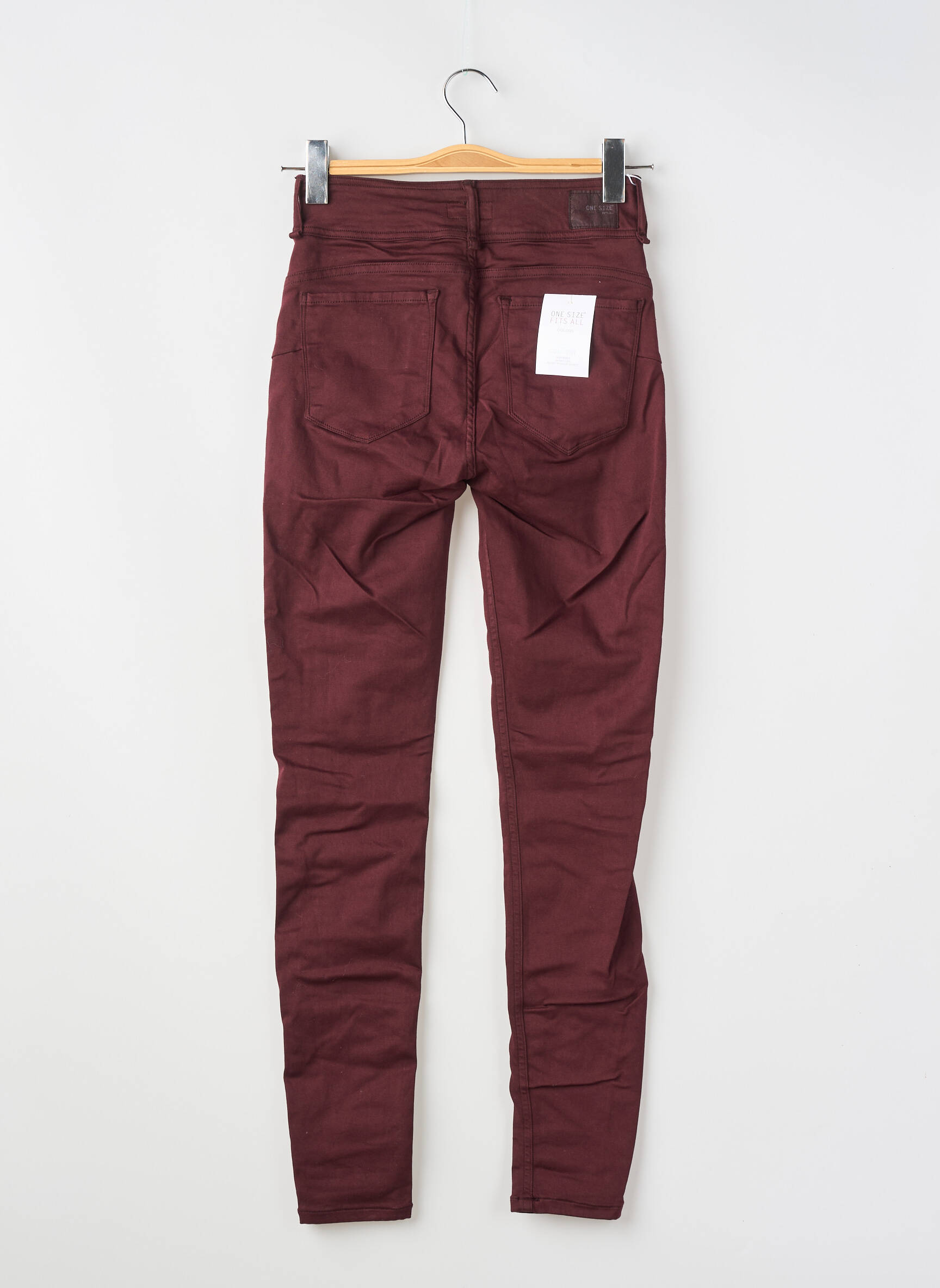 Pantalon slim tissage popeline taille normale violet ONE SIZE FILTS ALL femme