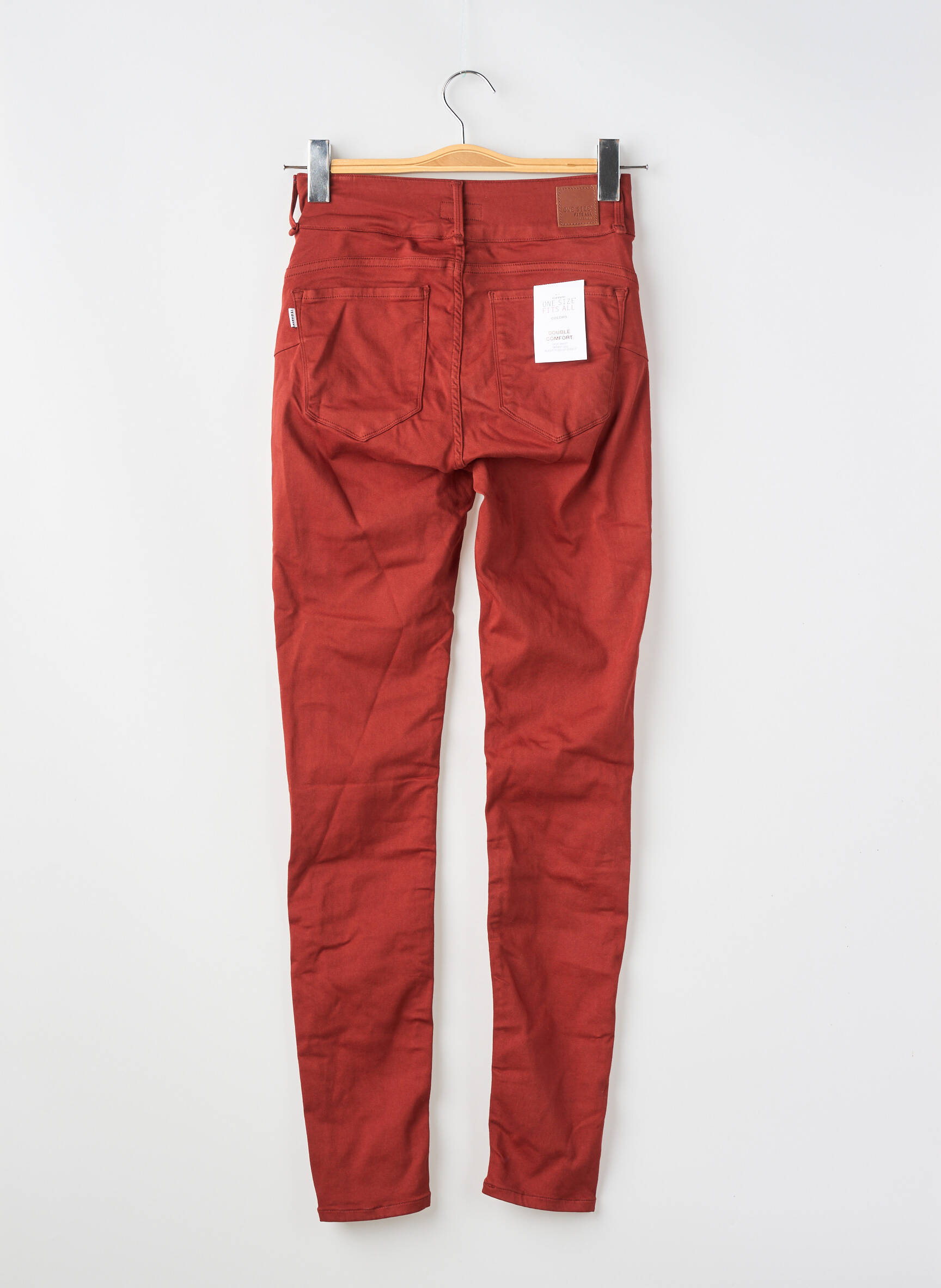 Pantalon slim tissage popeline taille normale orange ONE SIZE FILTS ALL femme