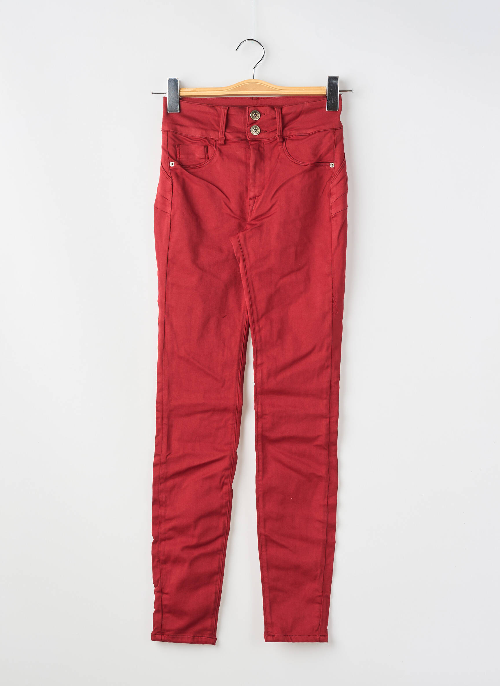 Pantalon slim tissage popeline taille normale rouge ONE SIZE FILTS ALL femme