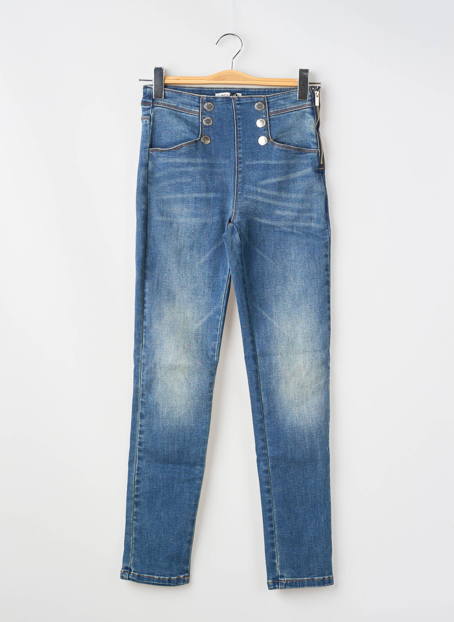 Jeans skinny taille normale taille normale bleu MORGAN femme