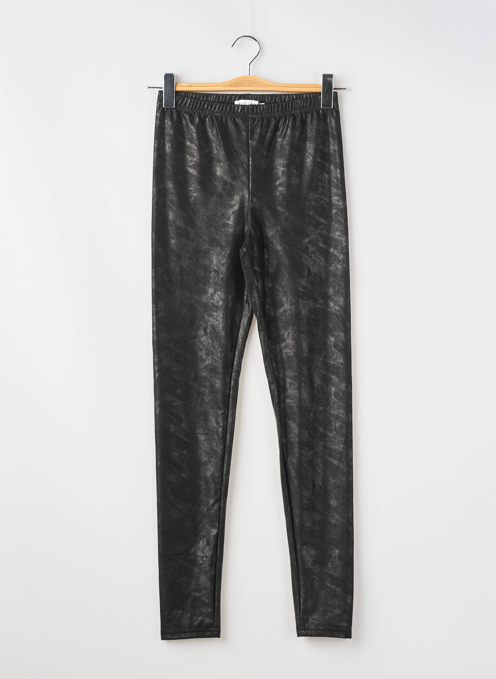 Legging tissage simili-cuir taille normale noir MOLLY BRACKEN femme