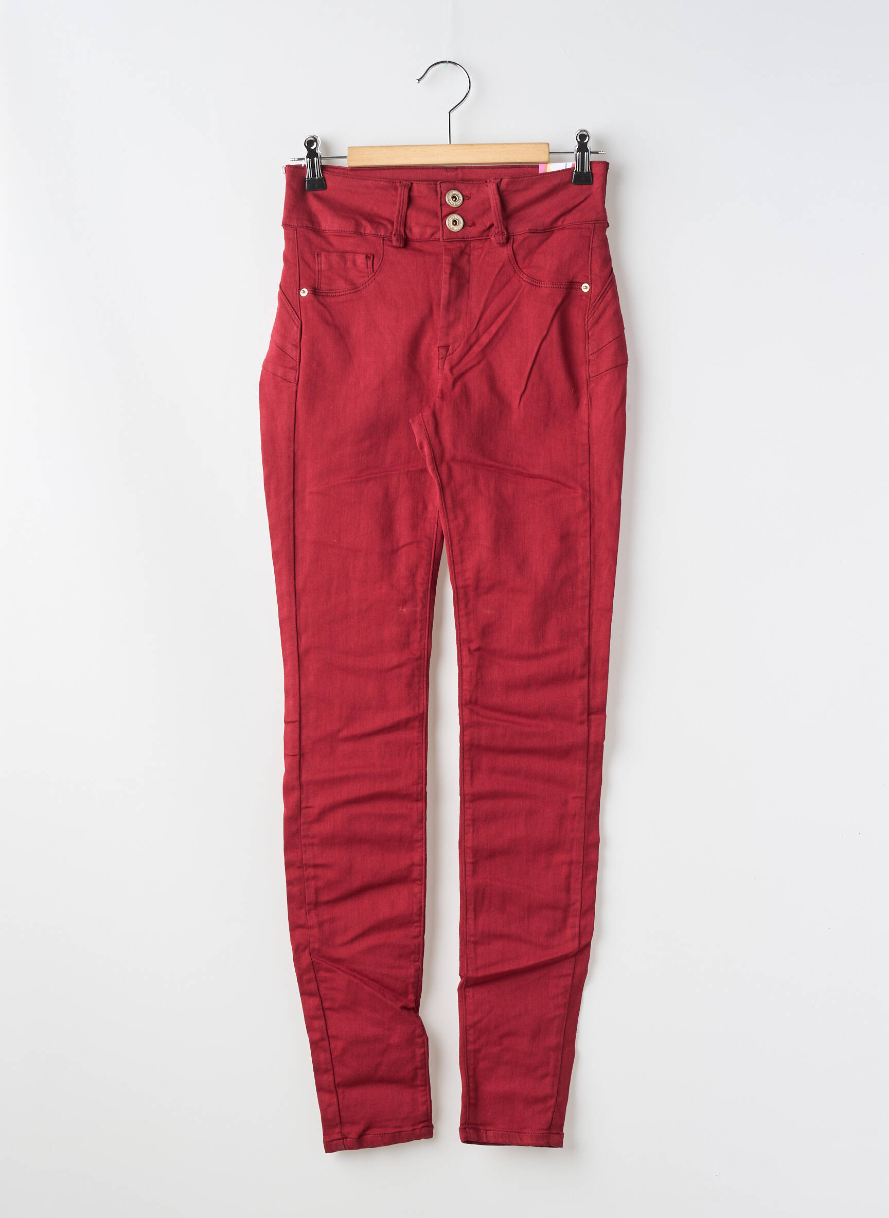 Pantalon slim skinny taille normale rouge ONE SIZE FILTS ALL femme