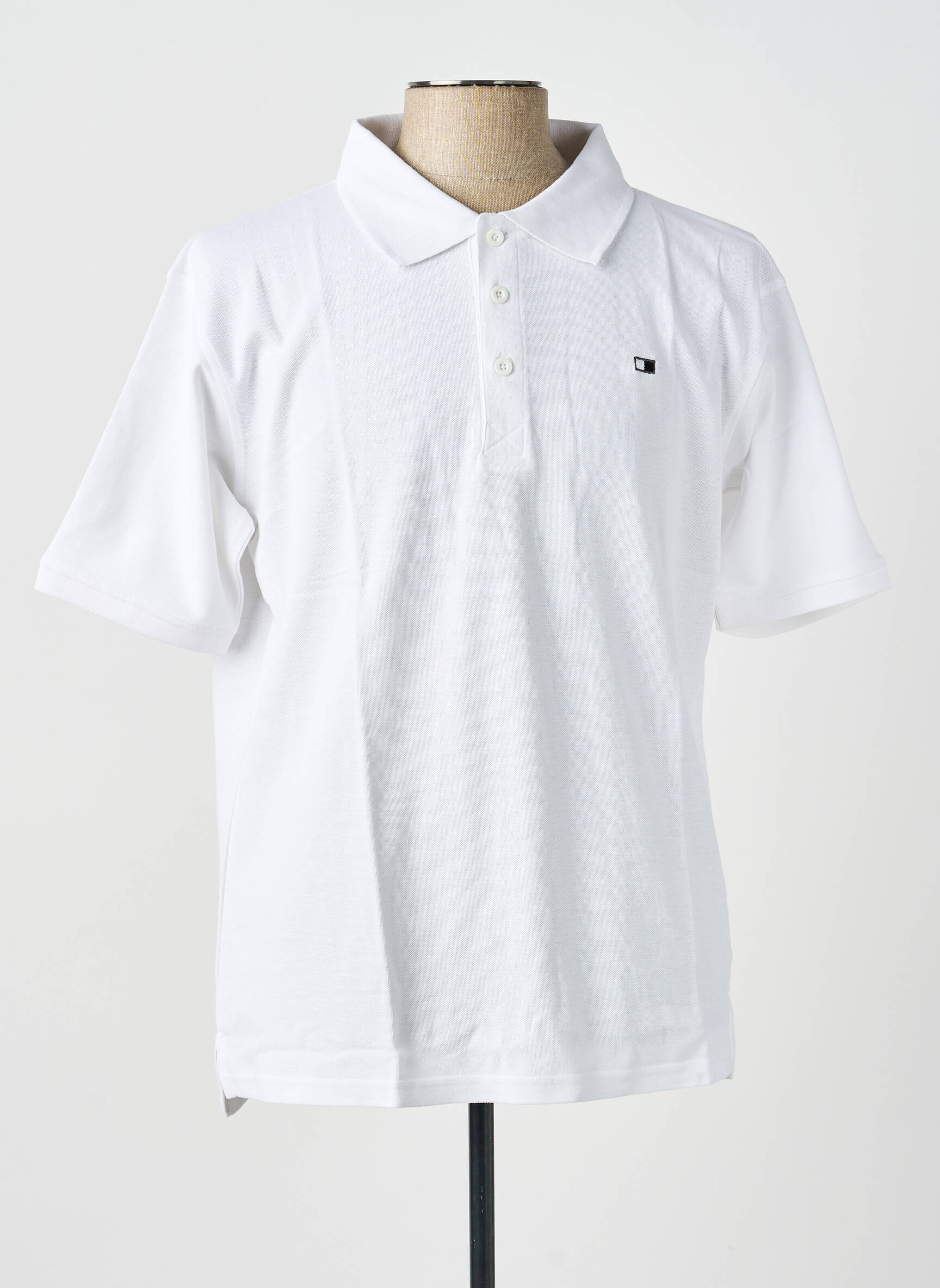 Polo coupe droite manches courtes blanc GWEN & BLACK homme