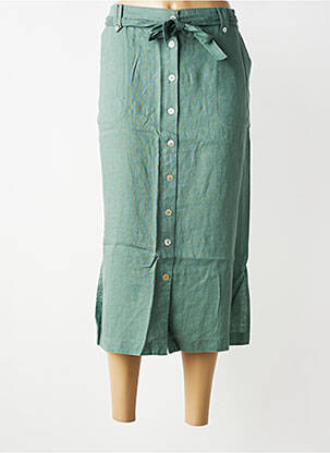 Jupe longue coupe droite vert JULIE GUERLANDE femme