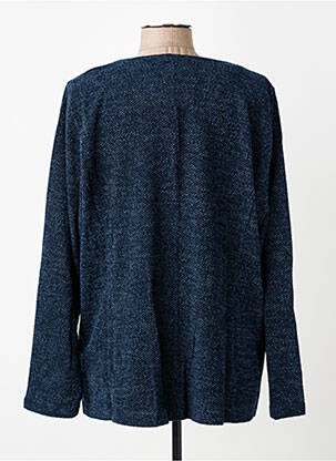 Gilet manches longues stretch bleu ZHENZI femme