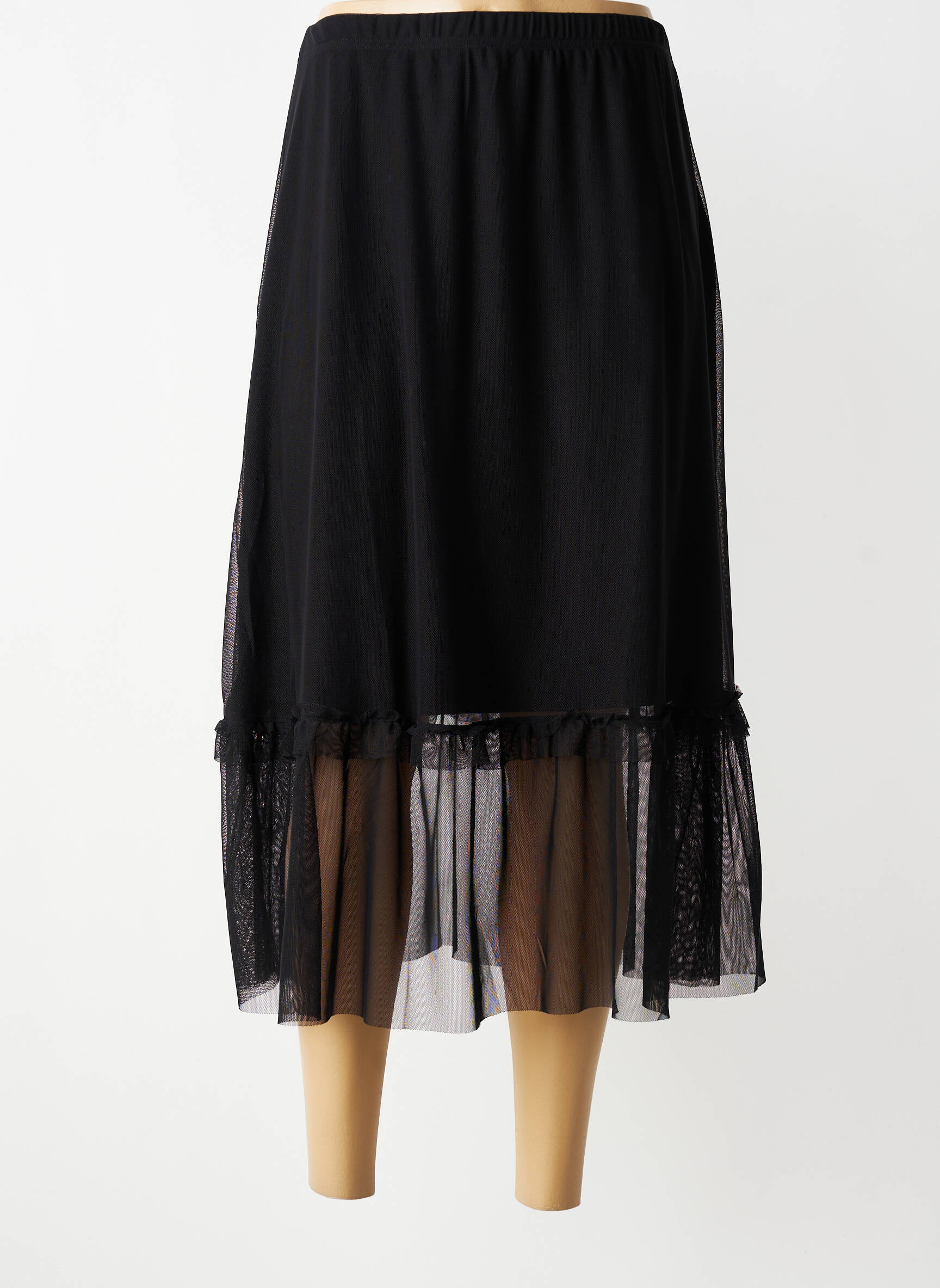 Jupe longue coupe droite noir G!OZE femme