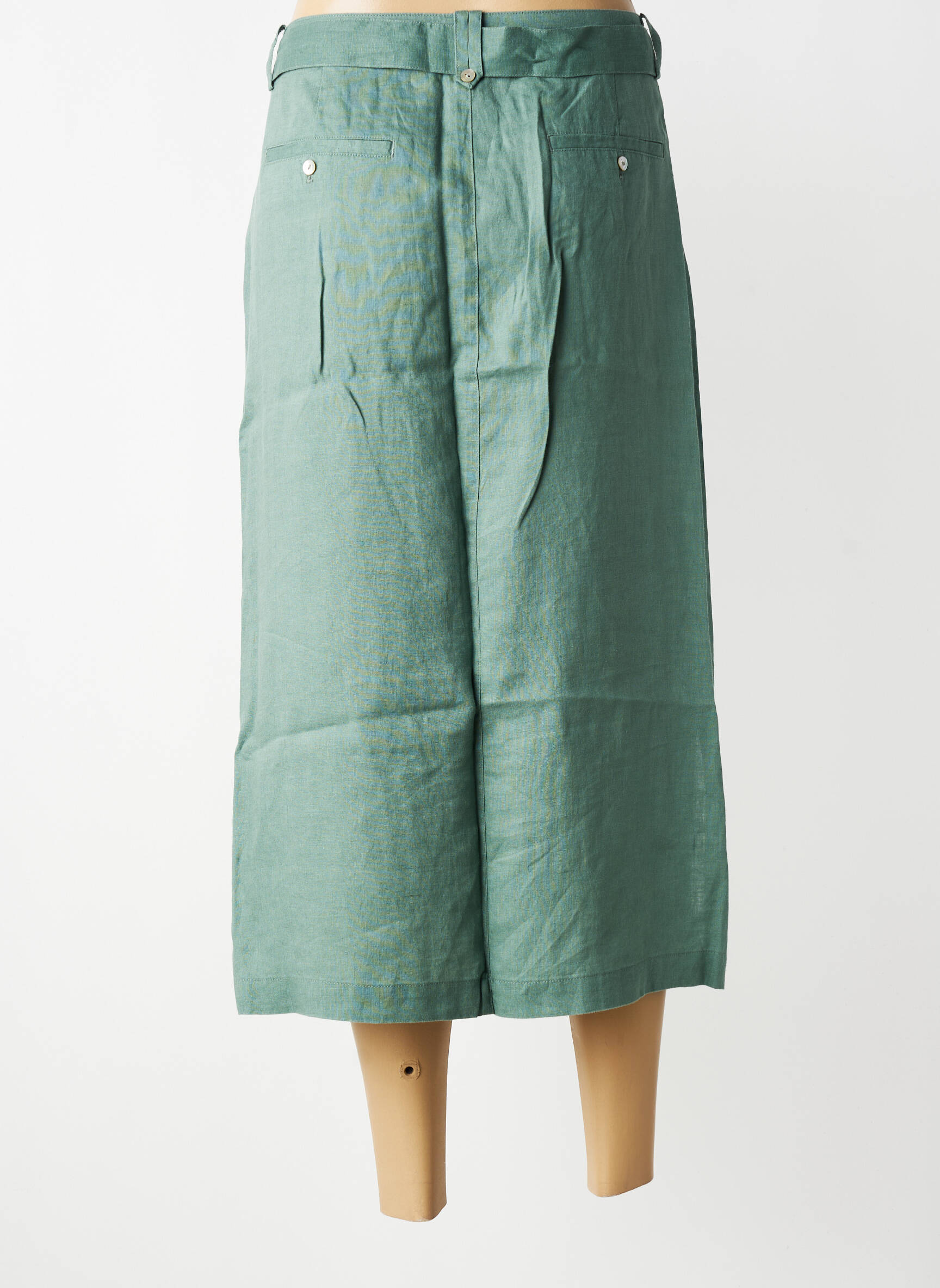 Jupe longue coupe droite vert JULIE GUERLANDE femme