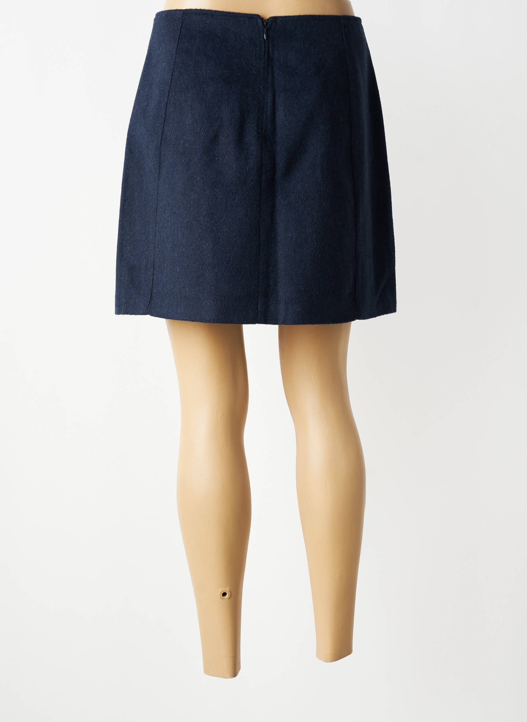 Jupe courte poches bleu PIECES femme
