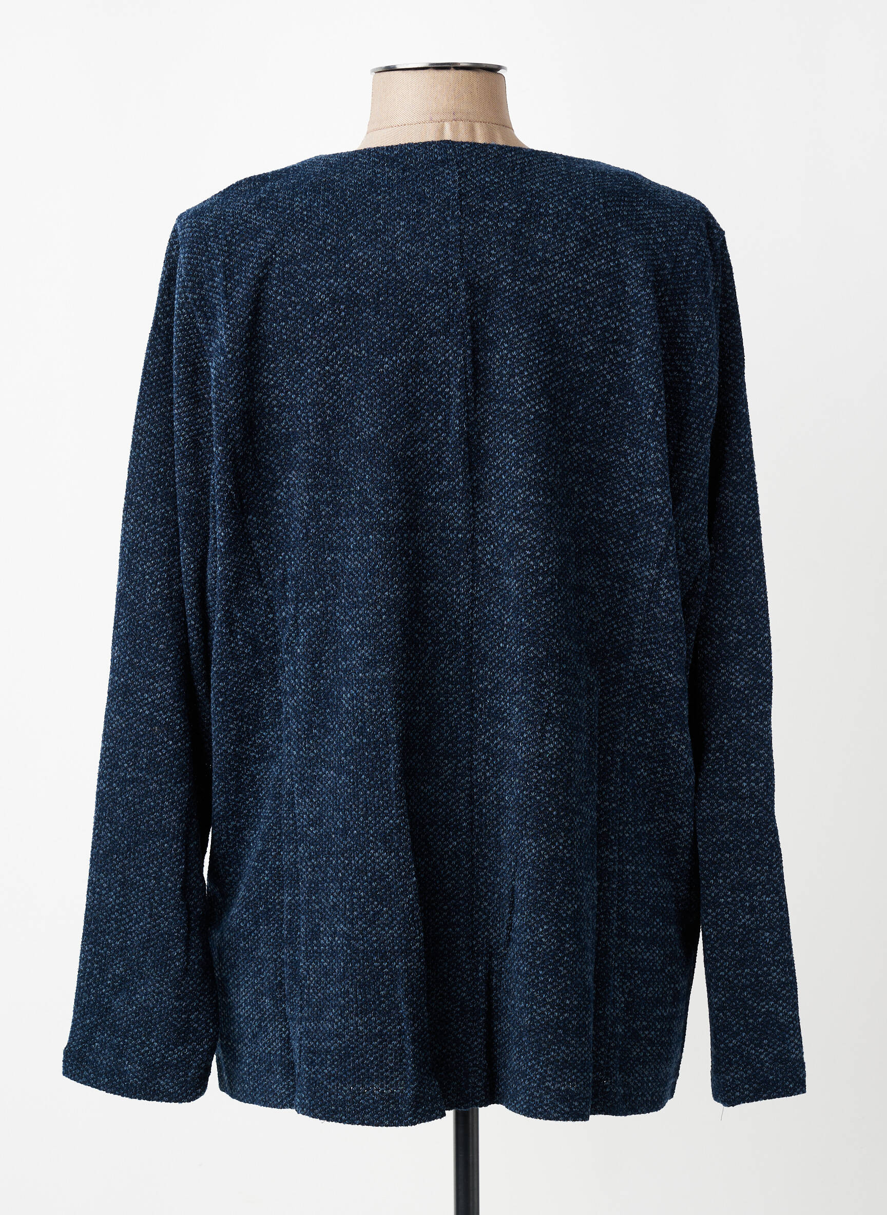 Gilet manches longues stretch bleu ZHENZI femme