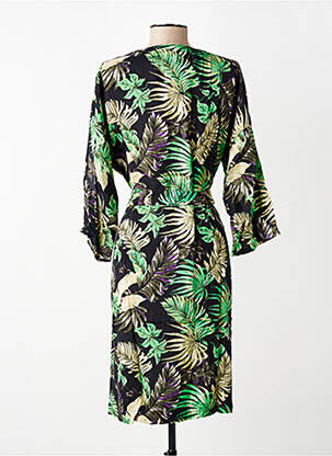 Veste kimono col v vert KAFFE femme
