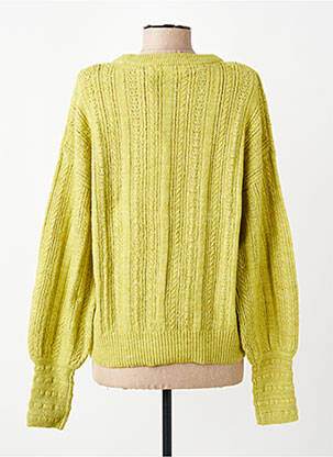 Pull resserrée sur le bas manches longues vert LILY & ME femme