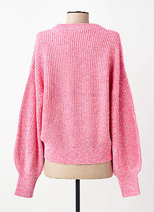 Pull tissage chiné manches longues rose KAFFE femme