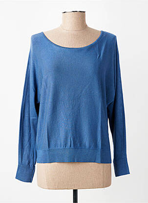 Pull stretch manches longues bleu ZILCH femme