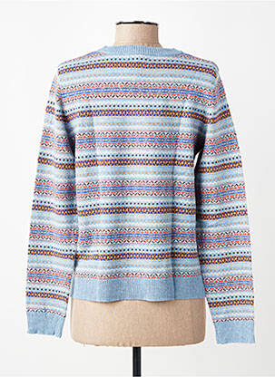 Pull coupe cintrée manches longues bleu YERSE femme