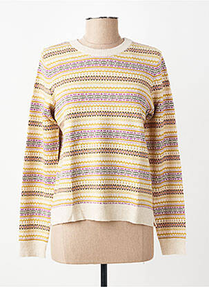 Pull coupe cintrée manches longues beige YERSE femme