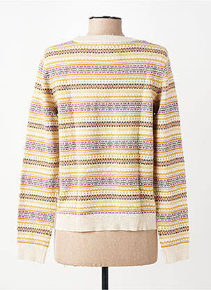 Pull coupe cintrée manches longues beige YERSE femme
