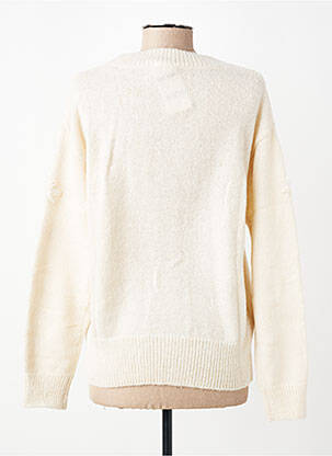 Pull col rond manches longues beige C'EST BEAU LA VIE femme