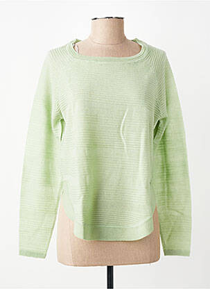 Pull col rond manches longues vert ONLY femme