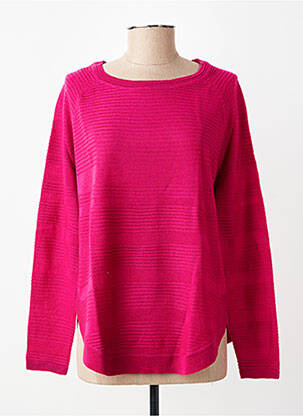 Pull col rond manches longues rose ONLY femme