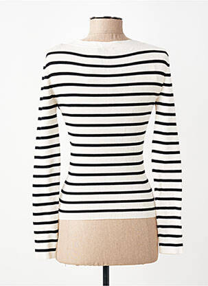 Gilet manches longues coupe cintrée blanc MORGAN femme