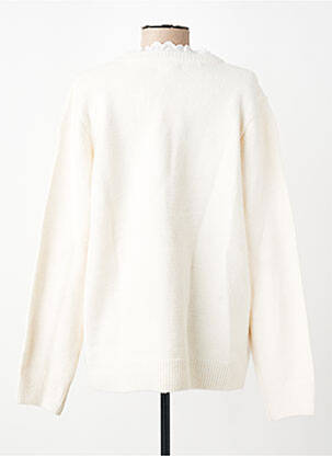 Pull col v manches longues beige EMMA ELLA femme