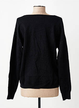 Pull col v manches longues noir MORGAN femme